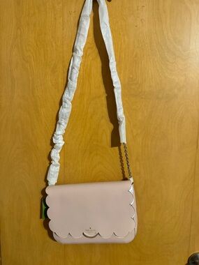 kate spade Pale Pink Scalloped Leather Crossbody